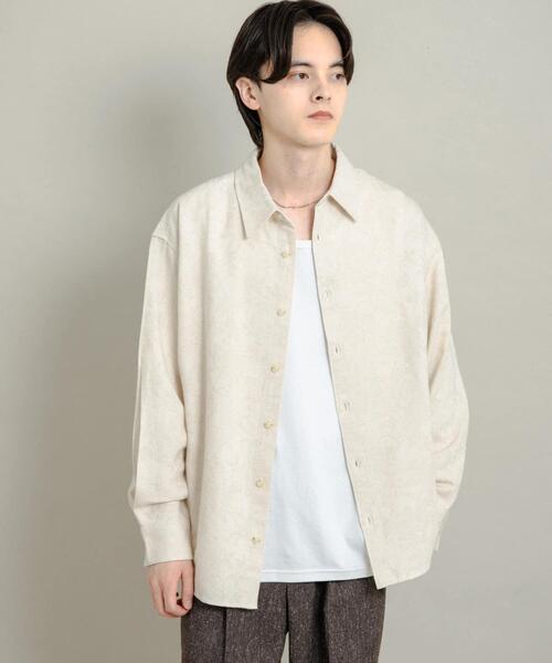 セール】ボタニカルジャガードロングスリーブシャツ（シャツ/ブラウス