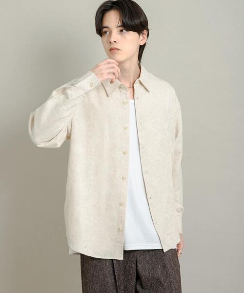 セール】ボタニカルジャガードロングスリーブシャツ（シャツ/ブラウス