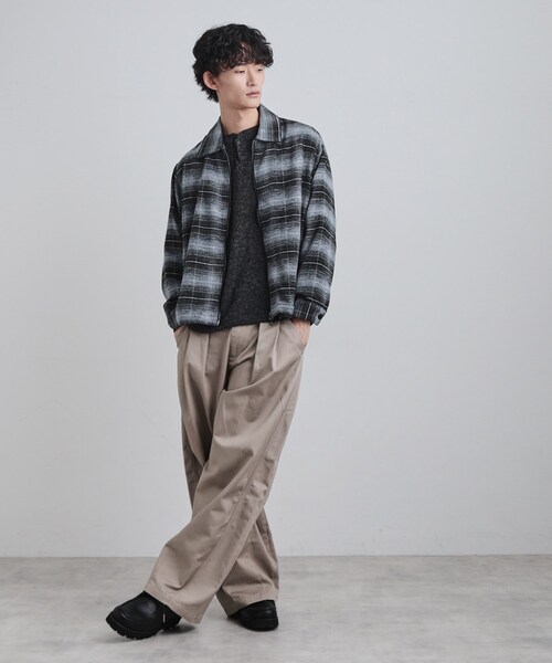 tk.TAKEO KIKUCHI(ティーケータケオキクチ)の「モールチェックZIPシャツ(シャツ/ブラウス・メンズ・ダークブラウン/ブルー系その他/ブラック・02/03/04)」の9枚目の写真