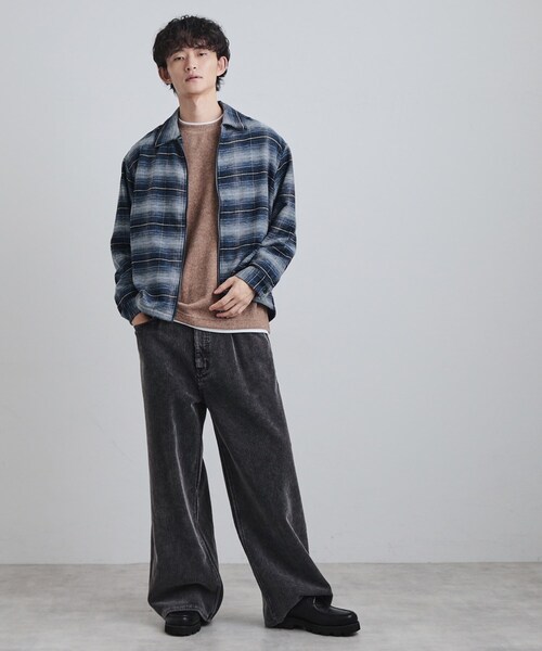 tk.TAKEO KIKUCHI(ティーケータケオキクチ)の「モールチェックZIPシャツ(シャツ/ブラウス・メンズ・ダークブラウン/ブルー系その他/ブラック・02/03/04)」の14枚目の写真