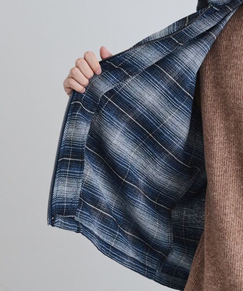 tk.TAKEO KIKUCHI(ティーケータケオキクチ)の「モールチェックZIPシャツ(シャツ/ブラウス・メンズ・ダークブラウン/ブルー系その他/ブラック・02/03/04)」の17枚目の写真