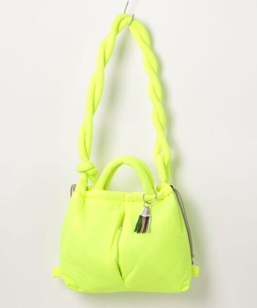 Cheek(チーク)の「puff kinchaku 2WAY tote(ショルダーバッグ・レディース・イエロー/パープル/グレー/ブラック/カーキ・FREE)」の16枚目の写真