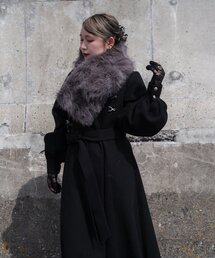 Mavie..7 | 【Mavie..7】【3サイズ展開】マフラーセットフレアロングコート(その他アウター)