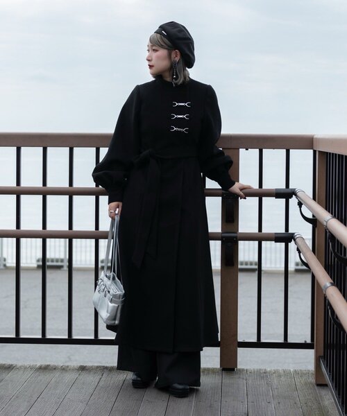 Mavie..7】【3サイズ展開】マフラーセットフレアロングコート（その他