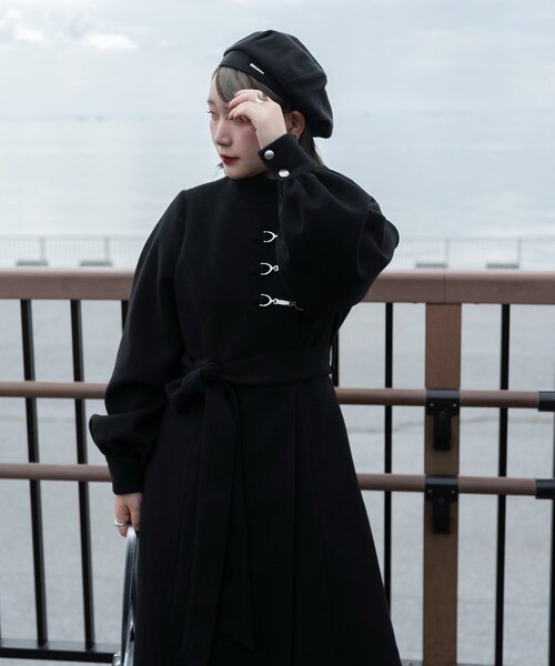 Mavie..7】【3サイズ展開】マフラーセットフレアロングコート（その他