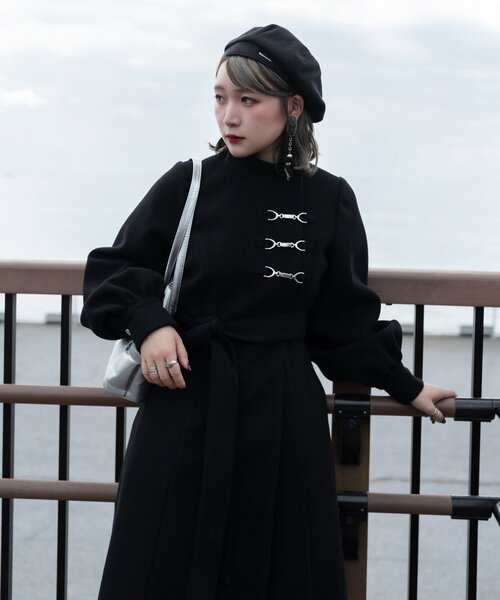 Mavie..7（メヴィセットゥ）の「【Mavie..7】【3サイズ展開】マフラーセットフレアロングコート（その他アウター・レディース・グレー/チャコールグレー・SMALL/MEDIUM/X-SMALL）」の16枚目の写真