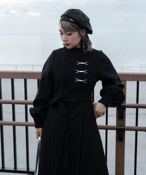 Mavie..7（メヴィセットゥ）の「【Mavie..7】【3サイズ展開】マフラーセットフレアロングコート（その他アウター・レディース・グレー/チャコールグレー・SMALL/MEDIUM/X-SMALL）」の19枚目の写真