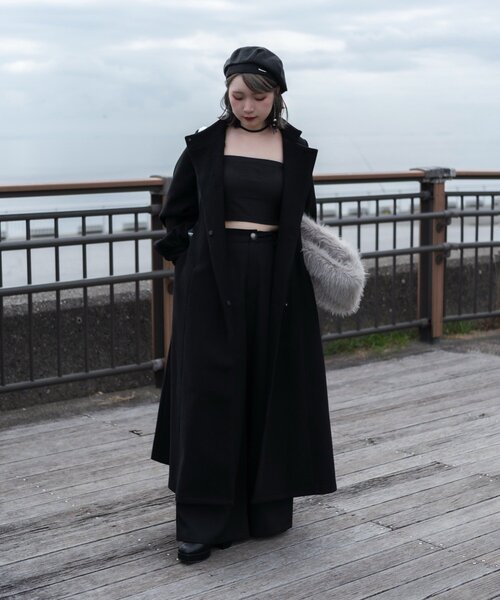 Mavie..7】【3サイズ展開】マフラーセットフレアロングコート（その他