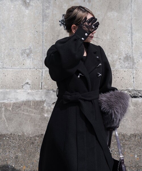 Mavie..7】【3サイズ展開】マフラーセットフレアロングコート（その他