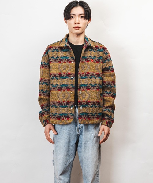 Healthknit Product(ヘルスニットプロダクト)の「Healthknit Product ヘルスニットプロダクト コヨーテ 刺繍 オルテガ柄 ジャケット(GW)(その他アウター・メンズ・ブラック/ブラウン・L/M/XL)」の17枚目の写真