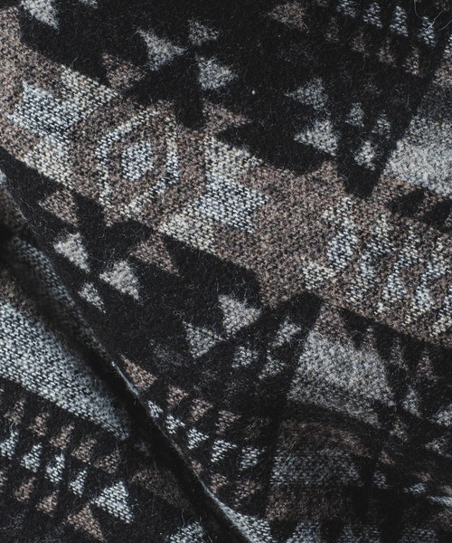 Healthknit Product(ヘルスニットプロダクト)の「Healthknit Product ヘルスニットプロダクト コヨーテ 刺繍 オルテガ柄 ジャケット(GW)(その他アウター・メンズ・ブラック/ブラウン・L/M/XL)」の10枚目の写真