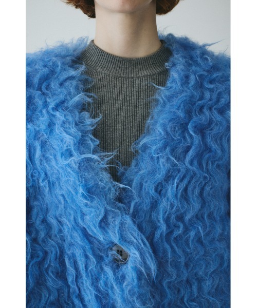 HeRIN.CYE(ヘリンドットサイ)の「Fuzzy knit cardigan ファジーニットカーディガン(カーディガン/ボレロ・レディース・ピンク/ブラウン/グレー/ブルー・FREE)」の8枚目の写真