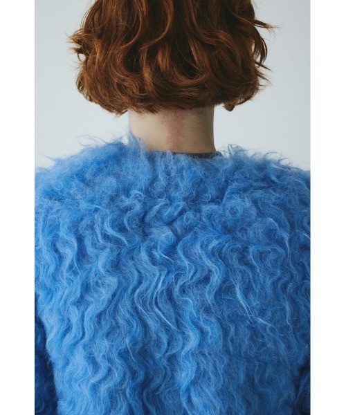 HeRIN.CYE(ヘリンドットサイ)の「Fuzzy knit cardigan ファジーニットカーディガン(カーディガン/ボレロ・レディース・ピンク/ブラウン/グレー/ブルー・FREE)」の9枚目の写真