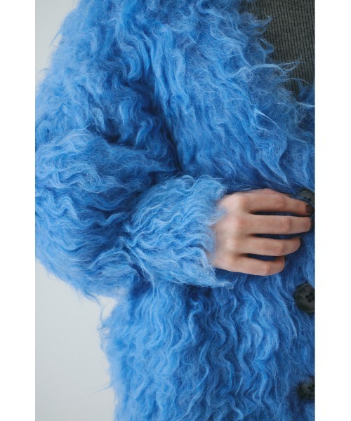 HeRIN.CYE(ヘリンドットサイ)の「Fuzzy knit cardigan ファジーニットカーディガン(カーディガン/ボレロ・レディース・ピンク/ブラウン/グレー/ブルー・FREE)」の10枚目の写真