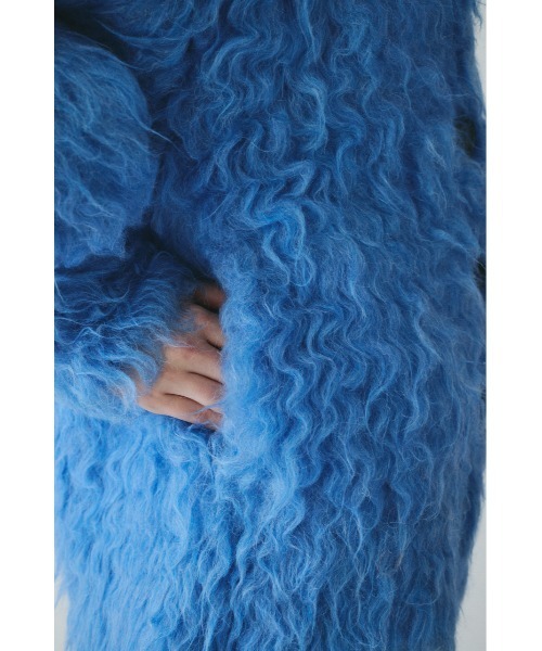 HeRIN.CYE(ヘリンドットサイ)の「Fuzzy knit cardigan ファジーニットカーディガン(カーディガン/ボレロ・レディース・ピンク/ブラウン/グレー/ブルー・FREE)」の11枚目の写真