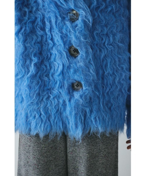 HeRIN.CYE(ヘリンドットサイ)の「Fuzzy knit cardigan ファジーニットカーディガン(カーディガン/ボレロ・レディース・ピンク/ブラウン/グレー/ブルー・FREE)」の12枚目の写真