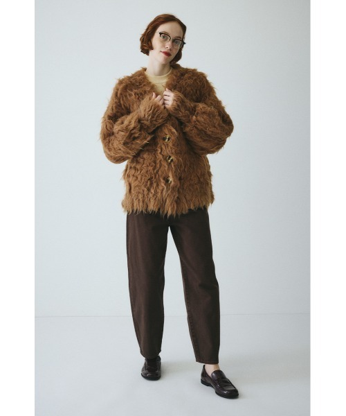 HeRIN.CYE(ヘリンドットサイ)の「Fuzzy knit cardigan ファジーニットカーディガン(カーディガン/ボレロ・レディース・ピンク/ブラウン/グレー/ブルー・FREE)」の14枚目の写真