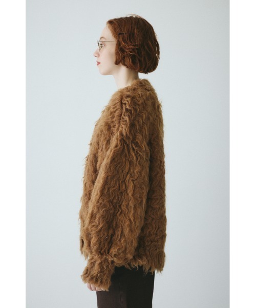 HeRIN.CYE(ヘリンドットサイ)の「Fuzzy knit cardigan ファジーニットカーディガン(カーディガン/ボレロ・レディース・ピンク/ブラウン/グレー/ブルー・FREE)」の15枚目の写真