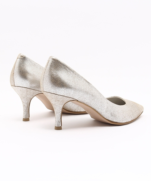 COLLAGE GALLARDAGALANTE（コラージュガリャルダガランテ）の「スエードパンプス（パンプス・レディース・シルバー・38）」の4枚目の写真