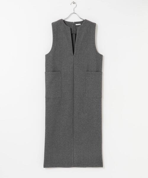 ITEMS URBANRESEARCH(アイテムズ アーバンリサーチ)の「ジャージメルトンジャンパースカート(ジャンパースカート・レディース・グレー/ブラック・FREE)」の9枚目の写真