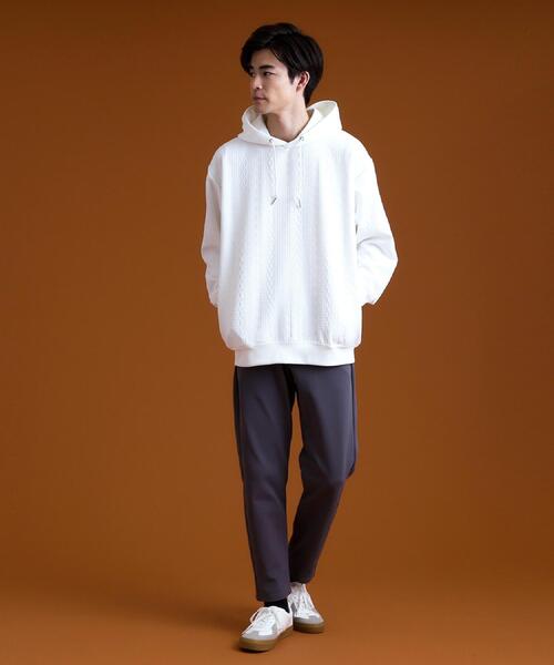 THE SHOP TK (ザ ショップ ティーケー )の「フクレキルトパーカ 【洗濯機OK】(パーカー・メンズ・ネイビー/ライトグレー/オフホワイト・03/04/02)」の5枚目の写真