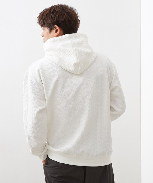 THE SHOP TK (ザ ショップ ティーケー )の「フクレキルトパーカ 【洗濯機OK】(パーカー・メンズ・ネイビー/ライトグレー/オフホワイト・03/04/02)」の9枚目の写真