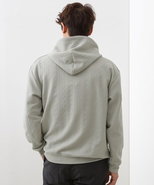 THE SHOP TK (ザ ショップ ティーケー )の「フクレキルトパーカ 【洗濯機OK】(パーカー・メンズ・ネイビー/ライトグレー/オフホワイト・03/04/02)」の13枚目の写真