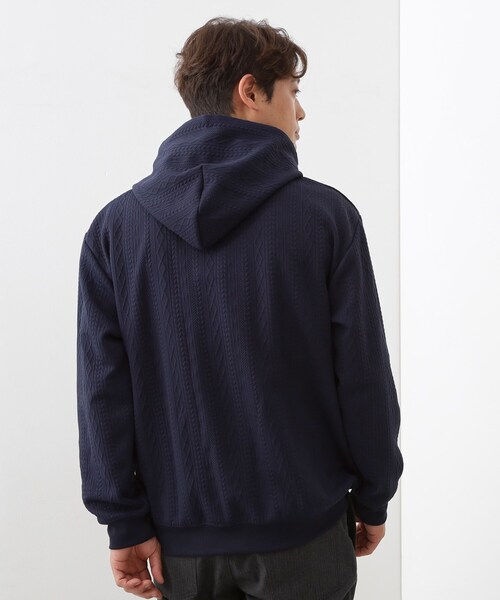 THE SHOP TK (ザ ショップ ティーケー )の「フクレキルトパーカ 【洗濯機OK】(パーカー・メンズ・ネイビー/ライトグレー/オフホワイト・03/04/02)」の17枚目の写真