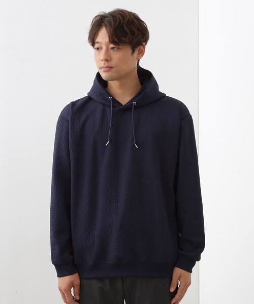 THE SHOP TK (ザ ショップ ティーケー )の「フクレキルトパーカ 【洗濯機OK】(パーカー・メンズ・ネイビー/ライトグレー/オフホワイト・03/04/02)」の20枚目の写真