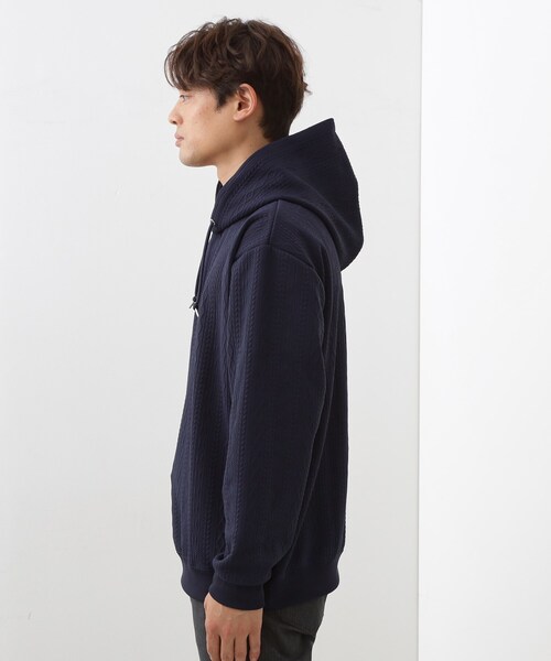 THE SHOP TK (ザ ショップ ティーケー )の「フクレキルトパーカ 【洗濯機OK】(パーカー・メンズ・ネイビー/ライトグレー/オフホワイト・03/04/02)」の21枚目の写真