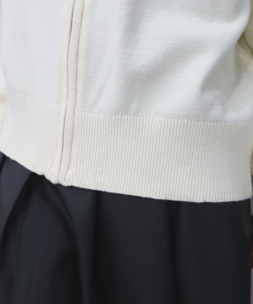 CECIL McBEE(セシルマクビー)の「ファートリミングxアンゴラライクZIPパーカー(ニット/セーター・レディース・ピンク/ブラック/オフホワイト・MEDIUM)」の19枚目の写真