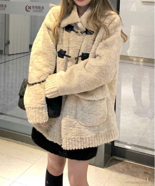 セール】【25年秋冬新作】オーバーサイズフェイクプードルファー