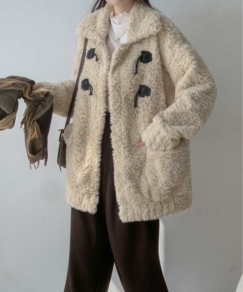 セール】【25年秋冬新作】オーバーサイズフェイクプードルファー