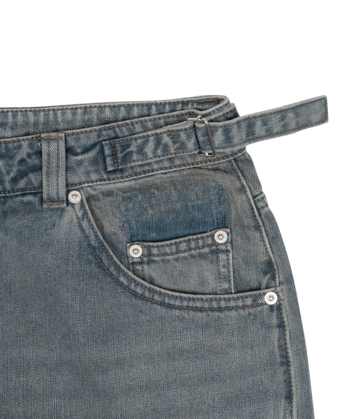 THECOLDESTMOMENT(ザコールデストモーメント)の「TCM washed denim pants (sky blue)(デニムパンツ・レディース・その他・SMALL/MEDIUM/LARGE)」の4枚目の写真