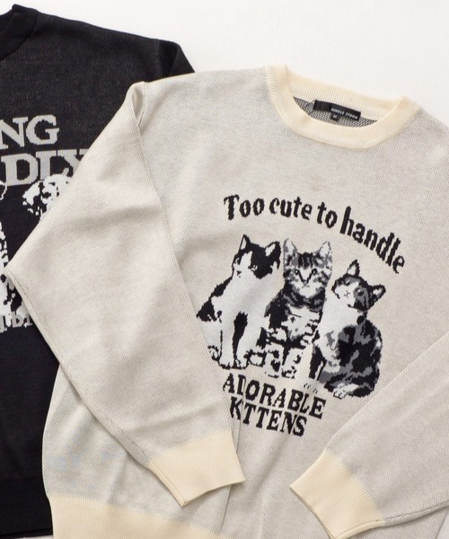 SILVER BULLET（シルバーバレット）の「『SILVER BULLET SELECT AP/シルバーバレットセレクト』アニマルジャガードニット【Z】【Z】（ニット/セーター・レディース・ブラック/ホワイト・L/M）」の2枚目の写真