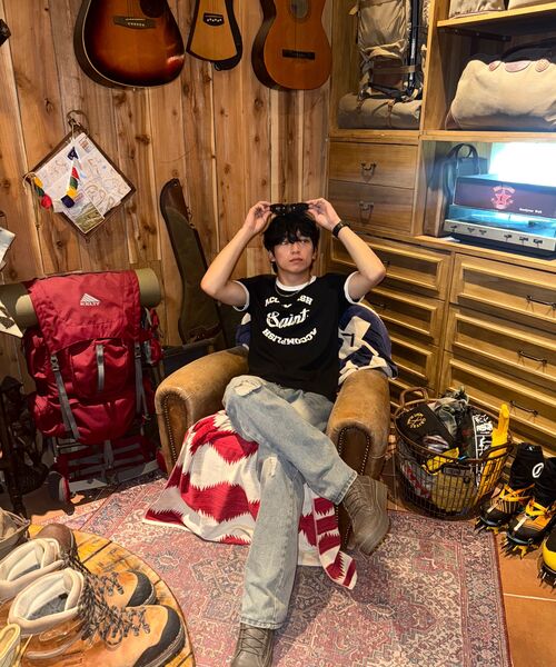 DNSR（ディーエヌエスアール）の「セイントシルケットハーフリンガーTシャツブラック（Tシャツ/カットソー・メンズ・その他・X-LARGE/MEDIUM/LARGE）」の7枚目の写真