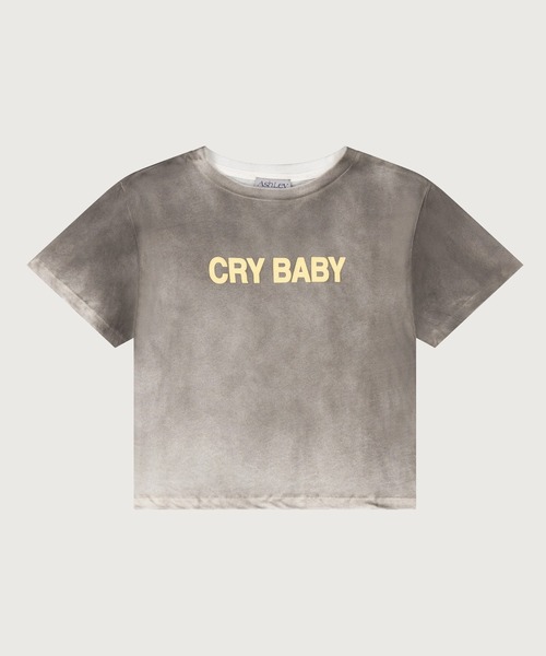 grapevine by k3（グレープバインバイケースリー）の「CRY BABY WASHED GREY CROPPED T-SHIRT（Tシャツ/カットソー・レディース・グレー・M/S）」の10枚目の写真