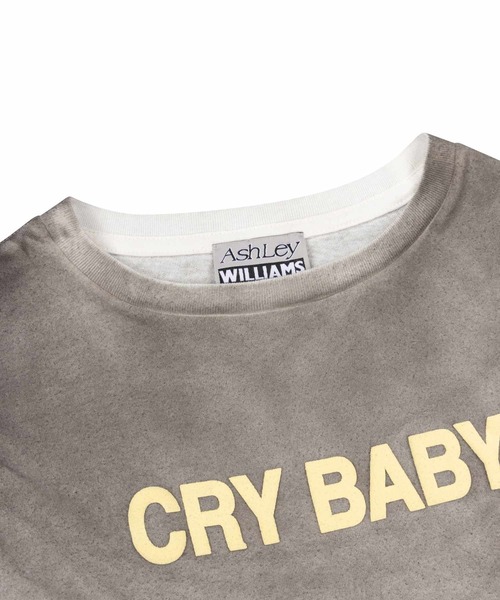 grapevine by k3（グレープバインバイケースリー）の「CRY BABY WASHED GREY CROPPED T-SHIRT（Tシャツ/カットソー・レディース・グレー・M/S）」の12枚目の写真