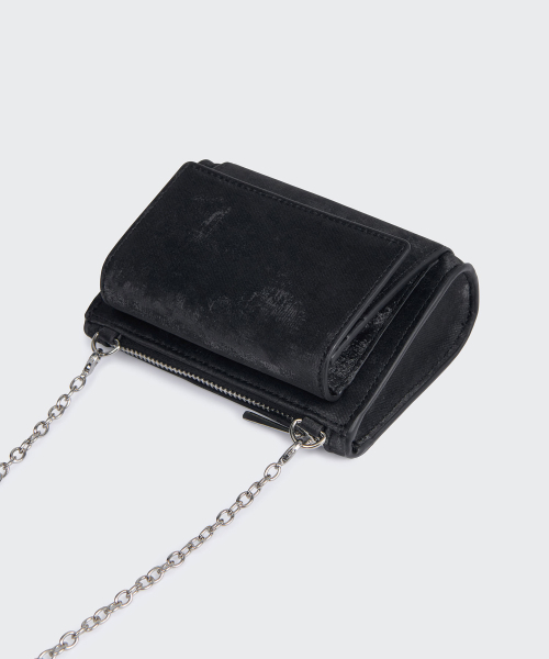 MUSINSA STANDARD WOMAN（ムシンサスタンダードウーマン）の「ウィメンズベルベットライクマイクロクロスバッグ[ブラック]（メッセンジャーバッグ・レディース・その他・FREE）」の4枚目の写真