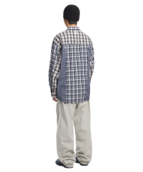 NOMANUAL(NOMANUAL)の「RAW EDGE CHECK SHIRT - NAVY(シャツ/ブラウス・レディース・その他・SMALL/MEDIUM/LARGE)」の4枚目の写真