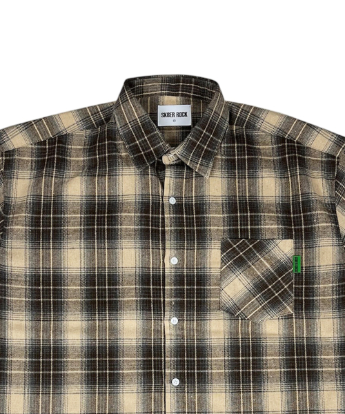 SK8ER ROCK(スケーターロック)の「Vintage Tartan Check Shirt ((Beige))(シャツ/ブラウス・レディース・その他・FREE)」の3枚目の写真