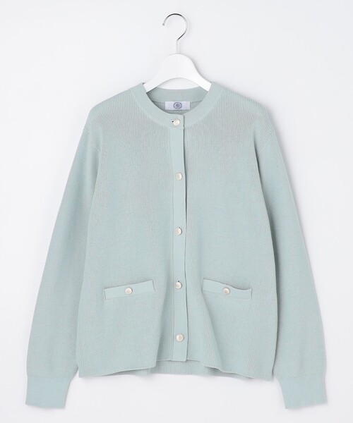 J.PRESS(ジェイプレス)の「ORGANIC GASS COTTON クルーネック カーディガン(その他アウター・レディース・ライトグリーン系/ネイビー系/ベージュ系・T13/T15)」の12枚目の写真