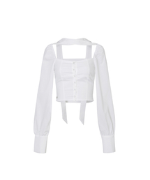 PAIN OR PLEASURE（ペインオアプレジャー）の「BIANCA SQUARE NECK BLOUSE white（シャツ/ブラウス・レディース）」