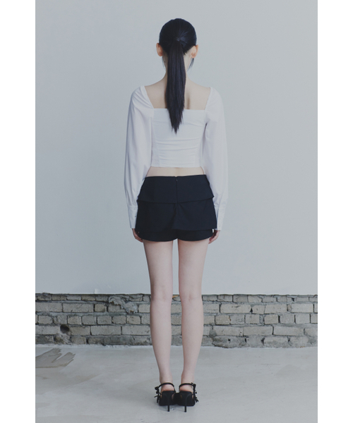 PAIN OR PLEASURE（ペインオアプレジャー）の「BIANCA SQUARE NECK BLOUSE white（シャツ/ブラウス・レディース・その他・MEDIUM/SMALL）」の3枚目の写真