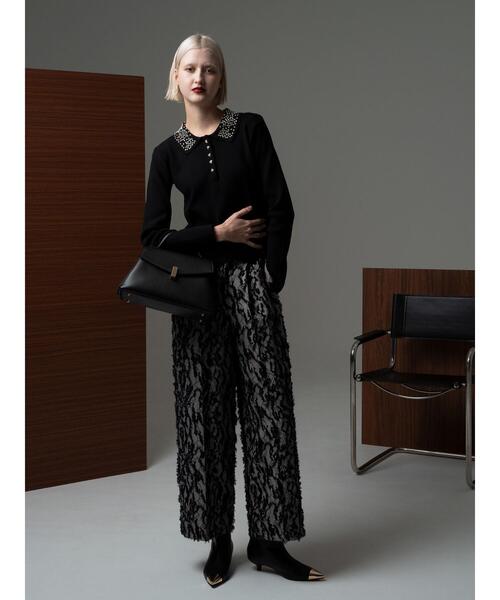 Te chichi CLASSIC（テチチクラシック）の「ビジューカラーニット《2025winter catalog item》（ニット/セーター・レディース・ブラック/グレー・F）」の3枚目の写真