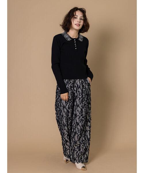 Te chichi CLASSIC（テチチクラシック）の「ビジューカラーニット《2025winter catalog item》（ニット/セーター・レディース・ブラック/グレー・F）」の7枚目の写真