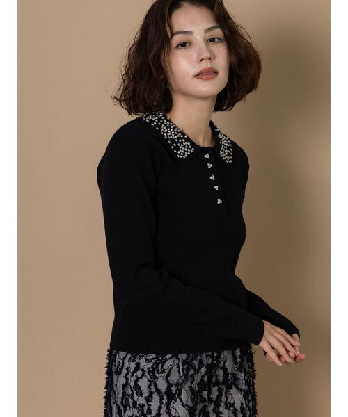 Te chichi CLASSIC（テチチクラシック）の「ビジューカラーニット《2025winter catalog item》（ニット/セーター・レディース・ブラック/グレー・F）」の8枚目の写真