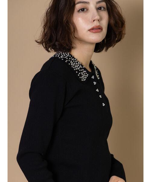 セール】ビジューカラーニット《2025winter catalog item》（ニット