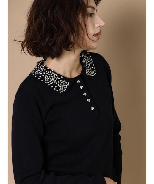 Te chichi CLASSIC（テチチクラシック）の「ビジューカラーニット《2025winter catalog item》（ニット/セーター・レディース・ブラック/グレー・F）」の11枚目の写真