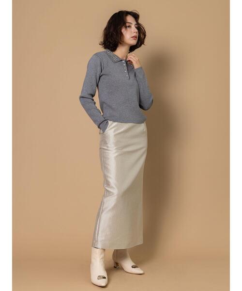 Te chichi CLASSIC（テチチクラシック）の「ビジューカラーニット《2025winter catalog item》（ニット/セーター・レディース・ブラック/グレー・F）」の16枚目の写真